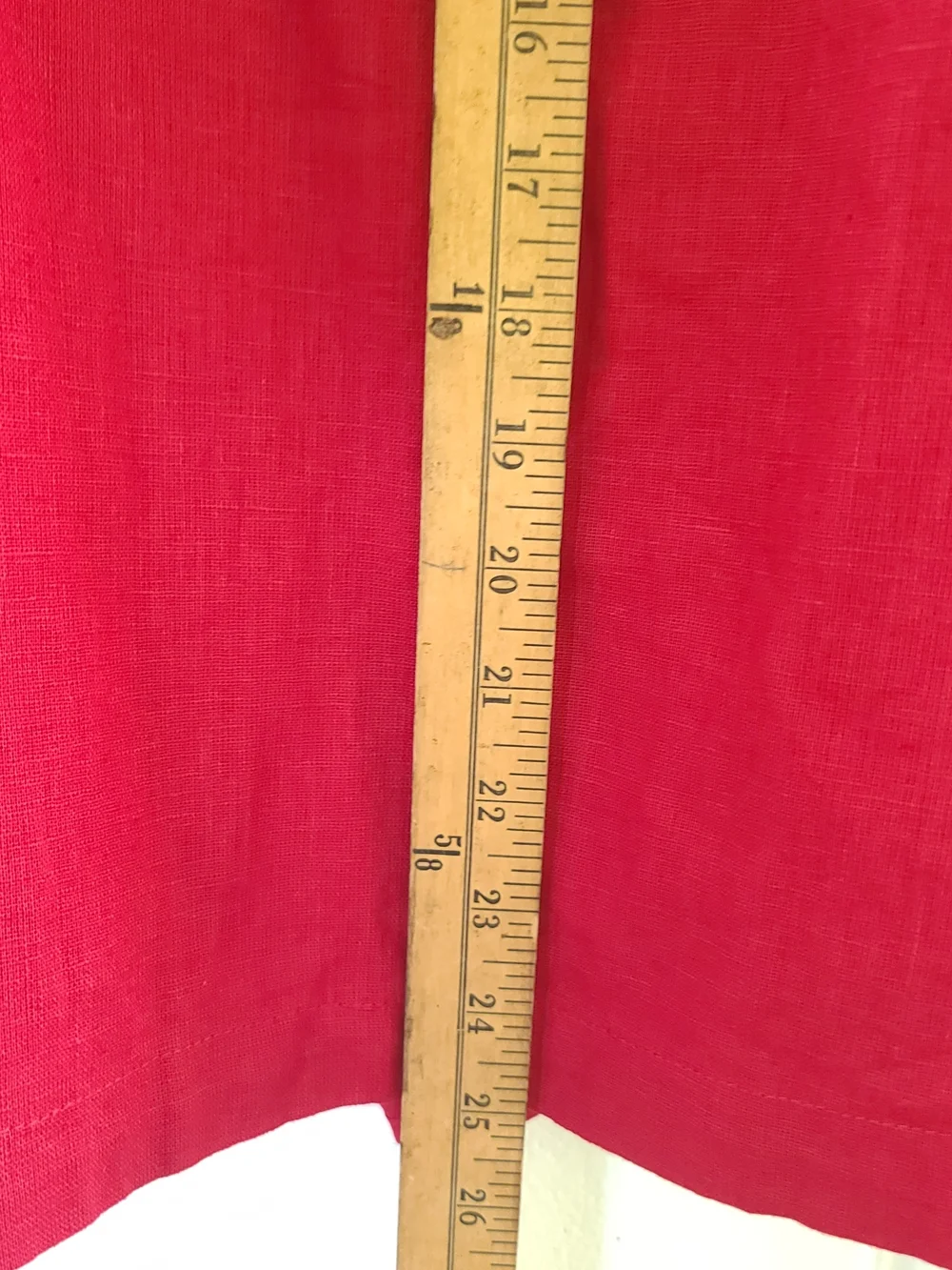 Abercrombie & Fitch Linen-Blend Button Dress Skort Vivid Red Size LG NWT